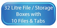32 Litre File Box with 10 Files, Tabs & Inserts